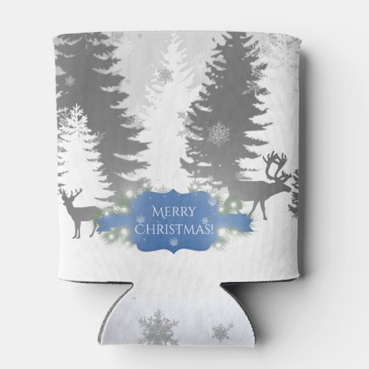 Winter Wonderland Kerstkoeler - Blauw Blikjeskoeler (Achterkant)