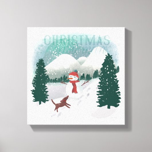 Winter Wonderland - Kerstman Canvas Afdruk (Voorkant)