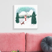 Winter Wonderland - Kerstman Canvas Afdruk (Insitu (Woonkamer))