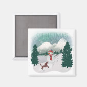 Winter Wonderland - Kerstman Magneet (Voorkant / Achterkant)