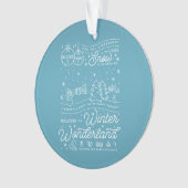 Winter Wonderland Kerstmis Acrylic Ornament Blue (voorkant)