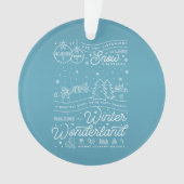 Winter Wonderland Kerstmis Acrylic Ornament Blue (voorkant)