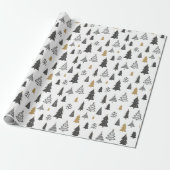 Winter Wonderland Kerstmis Cadeaupapier (Uitgerold)