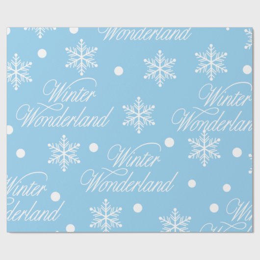 Winter Wonderland Kerstmis Cadeaupapier (Vlak)