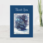 Winter Wonderland Kerstmis Dank je wel Bedankkaart (Voorkant)