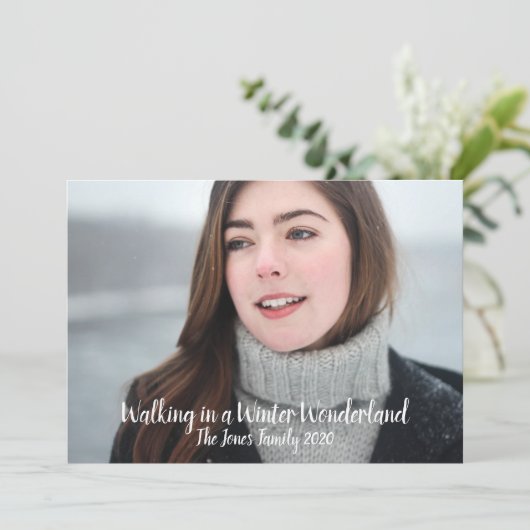 Winter Wonderland Kerstmis Feestdagenkaart (Staand voorkant)