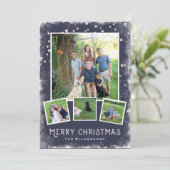  Winter Wonderland Kerstmis Fotocollage Feestdagenkaart (Staand voorkant)