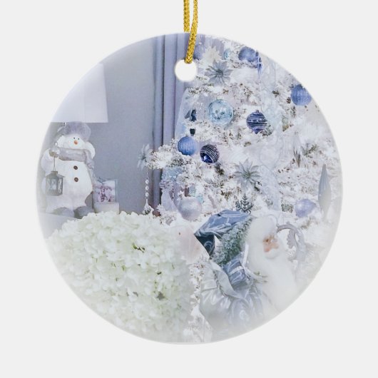 Winter Wonderland Kerstmis Keramisch Ornament (Voorkant)