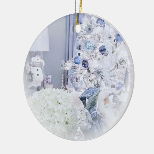 Winter Wonderland Kerstmis Keramisch Ornament (Links)