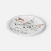 Winter Wonderland Kerstmis Papieren Bordje (Gekanteld)