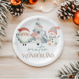 Winter Wonderland Kerstmis Papieren Bordje