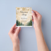 Winter Wonderland Kerstmis Uitnodigen Programma Me Flyer (Hand)