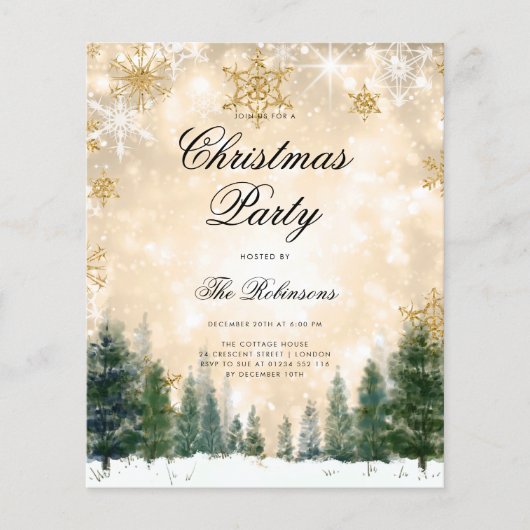 Winter Wonderland Kerstmis Uitnodigen Programma Me Flyer (Voorkant)