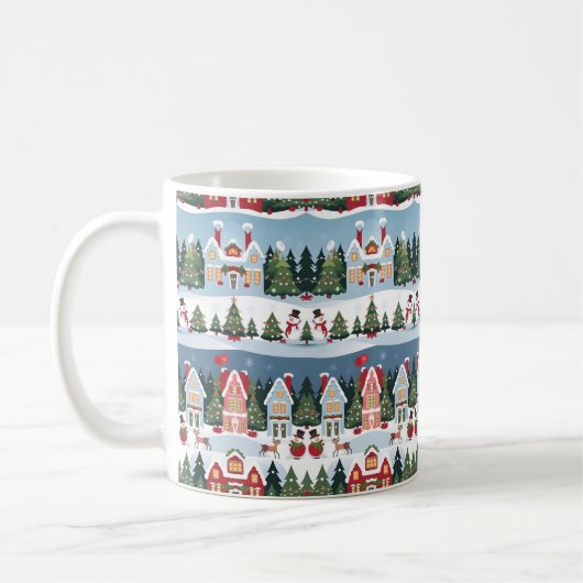 Winter Wonderland kerstpatroon Koffiemok (Links)