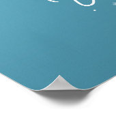 Winter Wonderland kerstPoster 24x24 / blauw Poster (Hoek)