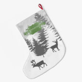 Winter Wonderland kerststallen - groen Grote Kerstsok (Achterkant (Hangend))