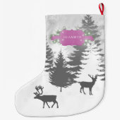 Winter Wonderland kerststallen - Magenta Grote Kerstsok (Achterkant)