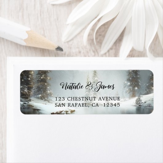 Winter Wonderland - kerstterugzendlabel Etiket (Insitu)