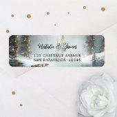 Winter Wonderland - kerstterugzendlabel Etiket