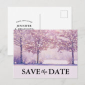Winter Wonderland Kerstvakantie Save the Date Aankondigingskaart (Voorkant / Achterkant)