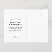 Winter Wonderland Kerstvakantie Save the Date Aankondigingskaart (Achterkant)