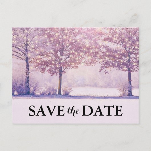 Winter Wonderland Kerstvakantie Save the Date Aankondigingskaart (Voorkant)