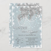 Winter Wonderland Kerstvakantie uitnodiging (Voorkant / Achterkant)