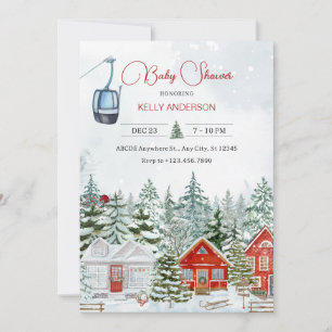 Winter Wonderland Kerstverhaal baby shower Kaart