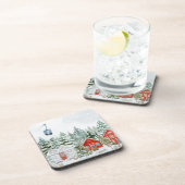 Winter wonderland kerstverhaal bier onderzetter (Rechterzijde)