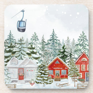 Winter wonderland kerstverhaal bier onderzetter