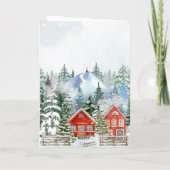 Winter wonderland kerstverhaal feestdagen kaart (Achterkant)