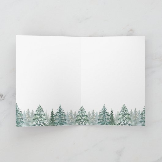 Winter wonderland kerstverhaal feestdagen kaart (Binnen)