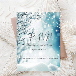 Winter Wonderland, Kerstverlichting RSVP Kaart