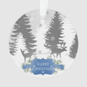 Winter Wonderland kerstversiering - blauw Ornament (voorkant)