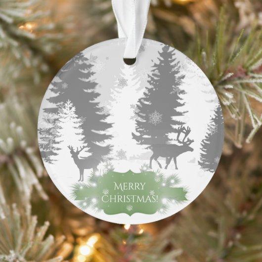 Winter Wonderland kerstversiering - groen Ornament (Boom)