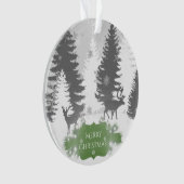 Winter Wonderland kerstversiering - groen Ornament (voorkant)