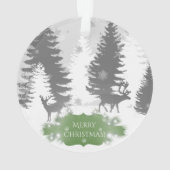 Winter Wonderland kerstversiering - groen Ornament (achterkant)