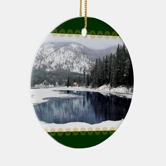 Winter Wonderland, kerstversiering Keramisch Ornament (Rechts)