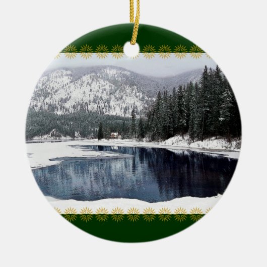 Winter Wonderland, kerstversiering Keramisch Ornament (Voorkant)