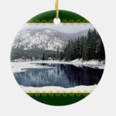 Winter Wonderland, kerstversiering Keramisch Ornament (Achterkant)