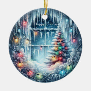 Winter Wonderland kerstversiering Keramisch Ornament