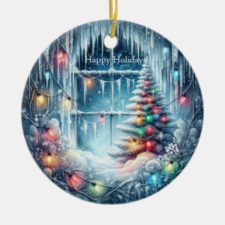 Winter Wonderland kerstversiering Keramisch Ornament