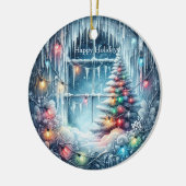 Winter Wonderland kerstversiering Keramisch Ornament (Links)
