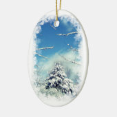 Winter Wonderland kerstversiering Keramisch Ornament (Links)