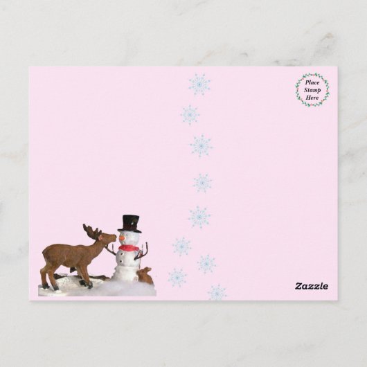 Winter Wonderland Kinder boomschommel Briefkaart (Achterkant)