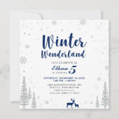 Winter Wonderland - Kinderdagenuitnodiging - Jonge Kaart (Voorkant)