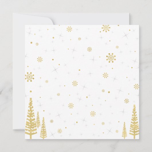 Winter Wonderland - Kinderdagenuitnodiging - Jonge Kaart (Achterkant)