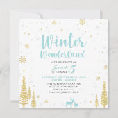Winter Wonderland - Kinderdagenuitnodiging - Jonge Kaart (Voorkant)