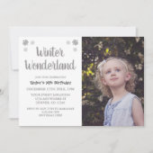Winter Wonderland Kinderen Birthday Kaart (Voorkant)