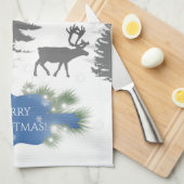 Winter Wonderland Kitchen Towel - blauw Theedoek (Quarter Fold)